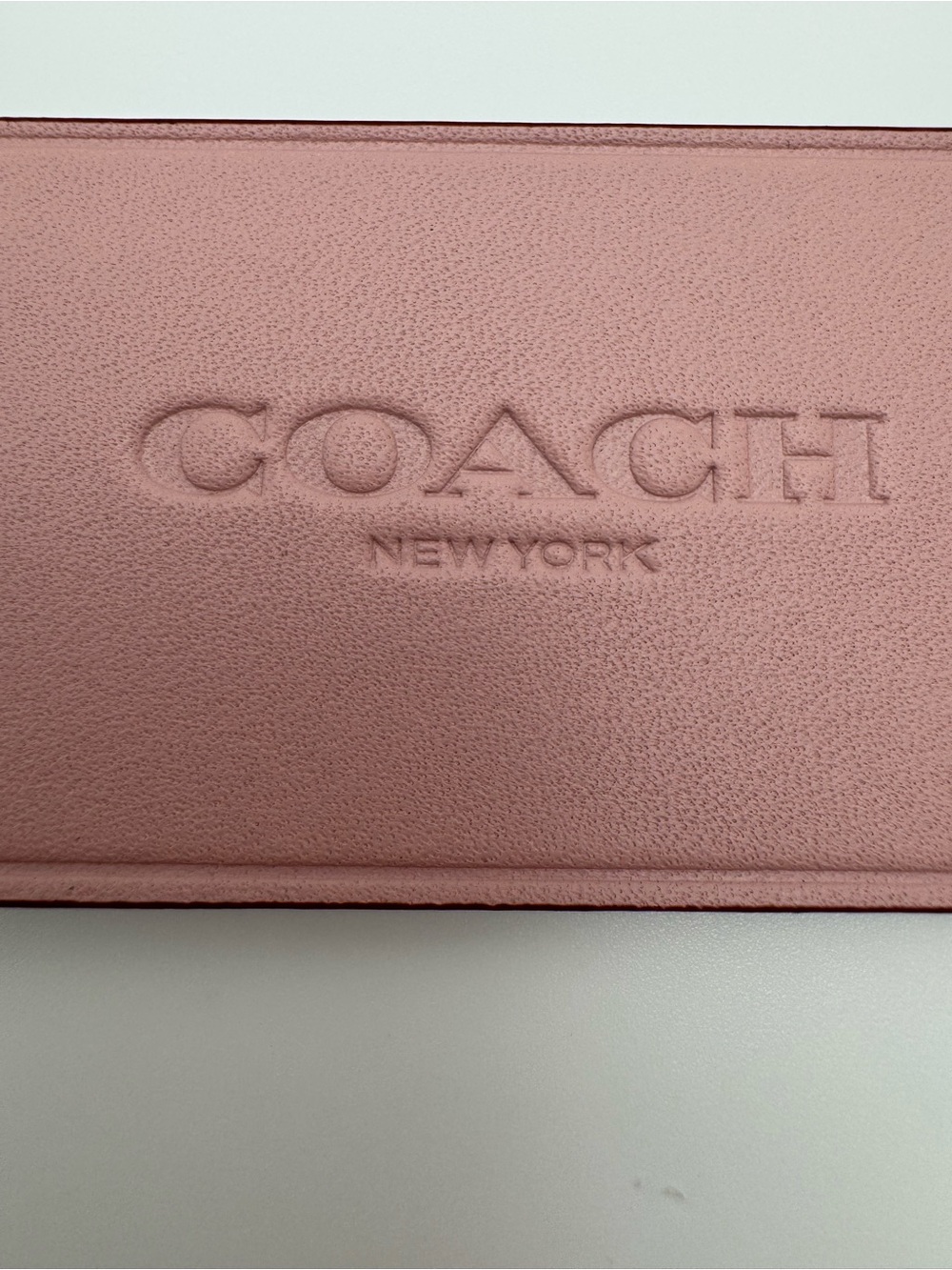 NWT Coach CBA17 Large Leather Hangtag Bag Charm Aurora Pink Hang Tag - Picture 8 of 14